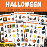 Halloween Bingo Game with Real Pictures (no labels) Autism