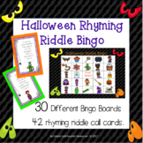 Halloween Rhyming Bingo Game
