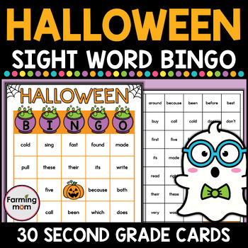 Preview of Halloween Bingo Cards Sight Word Games 2nd Grade Reading Activities