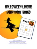 Halloween Bingo: Slope and Linear Equations