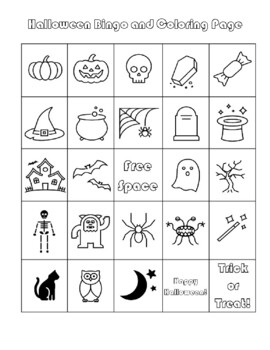 halloween bingo cards coloring page to print