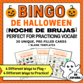 Halloween Bingo in Spanish   Bingo de Noche de Brujas    L
