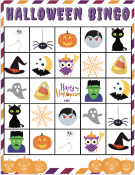 Halloween Bingo with Editable Canva Template & Printable Dice | TPT