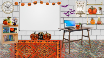 Preview of Halloween Bitmoji Classroom (EDITABLE!) 