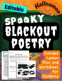 Halloween Blackout Poetry with Classic Spooky Stories Hall