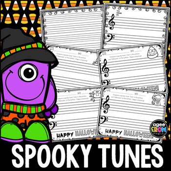Preview of Halloween Blank Sheet Music for October