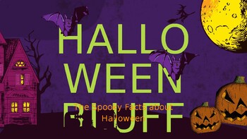 Preview of Halloween Bluff Classroom Game Educational Presentation