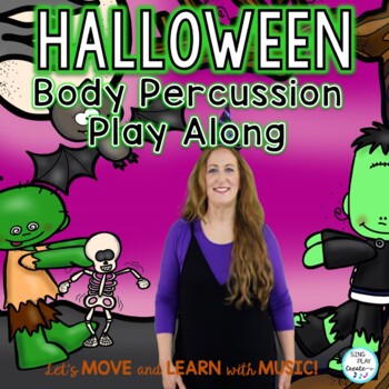 Preview of Halloween Body Percussion Steady Beat Play Along Activity: Video, Google Apps