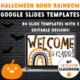 Halloween Boho Rainbow Google Slides Templates-| EDITABLE 