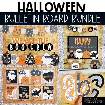 Preview of Halloween Boo Crew Classroom Decor Bundle