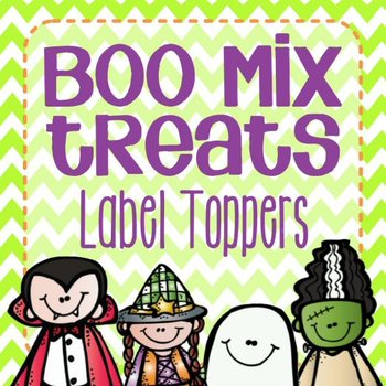 Preview of Halloween Boo Mix Class Treat Label Toppers