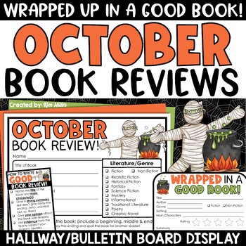 Preview of Halloween Activities October Bulletin Board Writing Book Report Review Template