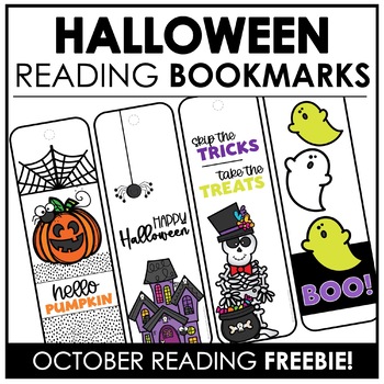 Preview of Halloween Bookmark Freebie!