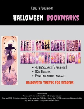 Preview of Halloween Bookmarks