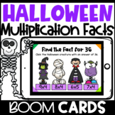 Halloween Math Boom Cards for Multiplication Fact Fluency 