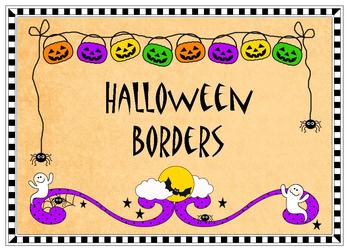 Halloween Borders - Color and Line art! by KB Konnected | TPT