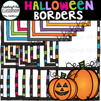 Preview of Halloween Borders  {Halloween Clip Art}