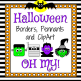 Halloween Borders, Pennants, and Clipart OH MY!!!