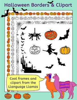 Download Halloween Borders And Clip Art By Llanguage Llamas Tpt