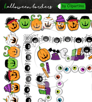 Preview of Halloween  Borders and frames Clip Art Commercial use/ Funny Halloween frames
