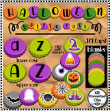 Halloween Bottle Caps Letters Blanks Stickers Moveable Cli