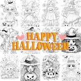 Halloween Boys Girls Coloring Book