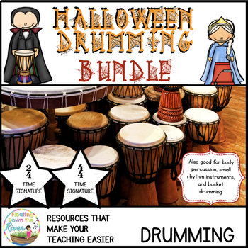 Preview of Halloween Bucket Drumming Bundle