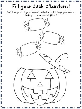 Preview of Halloween Bucket Fillers