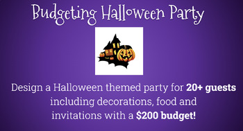 Preview of Halloween Budget Party Interactive Notebook