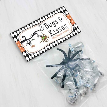 Preview of Halloween Bugs and Kisses Treat and Favor Bag Toppers for Halloween Parties