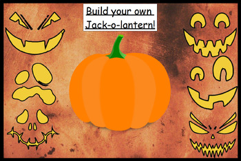 Preview of Halloween: Build Your Own Jack-o-lantern! Interactive Activity (ActivInspire)