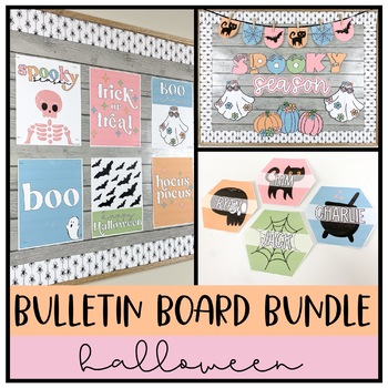 Preview of Halloween Bulletin Board BUNDLE | Retro Classroom Decor
