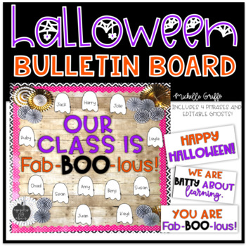 Preview of Halloween Bulletin Board Craft Activities Ghost Spooky Boo