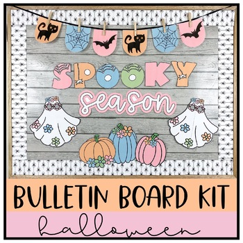 Preview of Halloween Bulletin Board Kit | Retro Theme