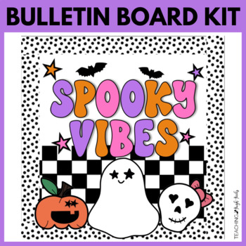 Preview of Halloween Bulletin Board Kit | Spooky Vibes Fall Classroom Door Decor Set