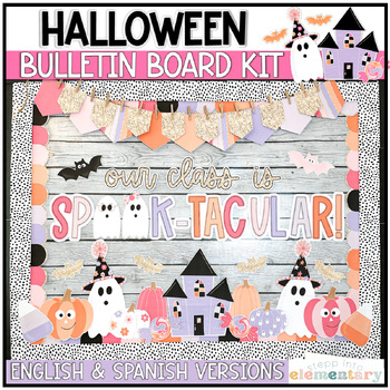 Preview of Halloween Bulletin Board Kit | Trendy Halloween Decor | October Bulletin Board