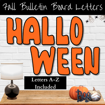 Preview of Halloween Bulletin Board Letters A-Z Included, October Bulletin Board Lettering