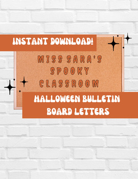 Preview of Halloween Retro Bulletin Board Letters Download | Instant Digital Download