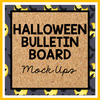 Halloween Bulletin Board Mockups Square and Rectangular by Teachie Tings