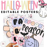 Halloween Bulletin Board Posters | Editable | * NEW