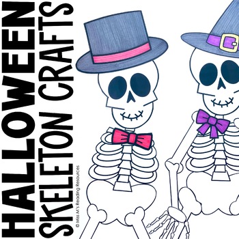 Preview of Halloween Bulletin Board Skeleton Craft | Build a Skeleton Family Activity