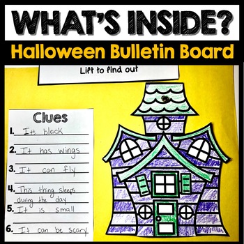 Preview of Halloween Bulletin Board | Spooky Writing | What's Inside Craft with Clues