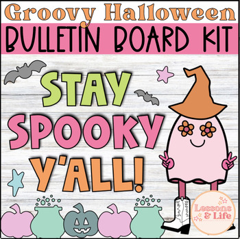 Preview of Halloween Bulletin Board and Door Decor - Groovy Ghost Classroom Decor