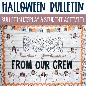 Preview of Halloween Bulletin Board & Student Craft | Halloween Door Decor | Boo Crew
