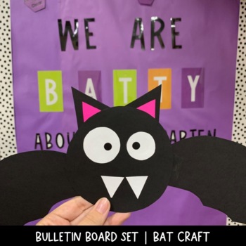 Preview of Halloween Bulletin board | We Are Batty | Bat Craft | Kindergarten