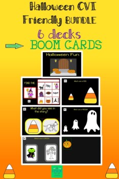 Preview of Halloween Bundle- CVI Friendly Bundle (7 decks)