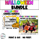 Halloween Bundle - Choice Boards - History Centers - Hallo