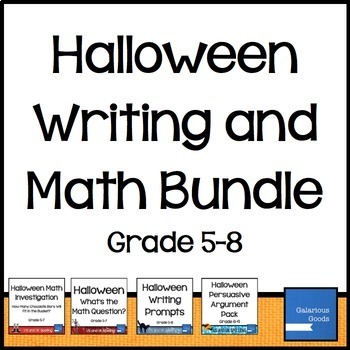 Preview of Halloween Writing and Math Bundle