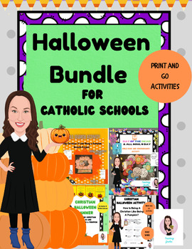 Preview of Halloween Bundle For Catholic Schools. Bible Work