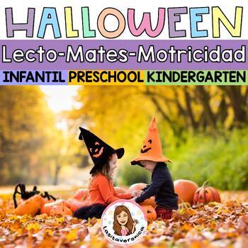 Preview of Halloween Bundle. Literacy Math Fine motor Spanish / Paquete Halloween. October